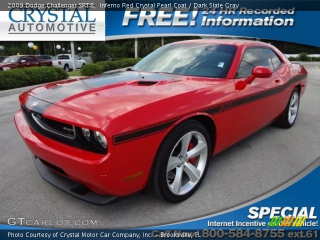 2009 Dodge Challenger SRT8 in Inferno Red Crystal Pearl Coat