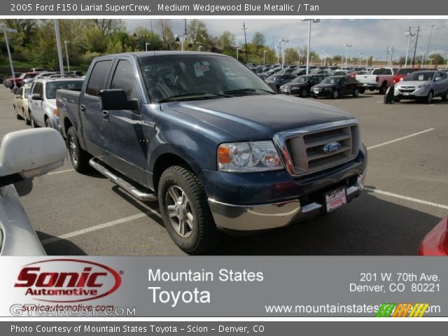 2005 Ford F150 Lariat SuperCrew in Medium Wedgewood Blue Metallic