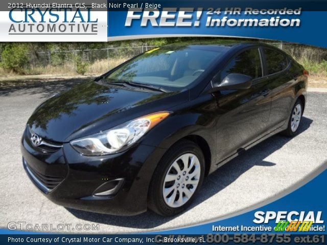 2012 Hyundai Elantra GLS in Black Noir Pearl