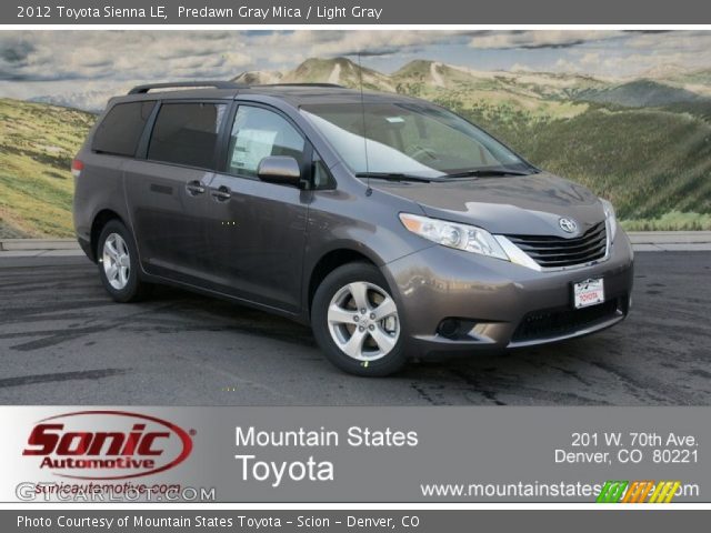 2012 Toyota Sienna LE in Predawn Gray Mica