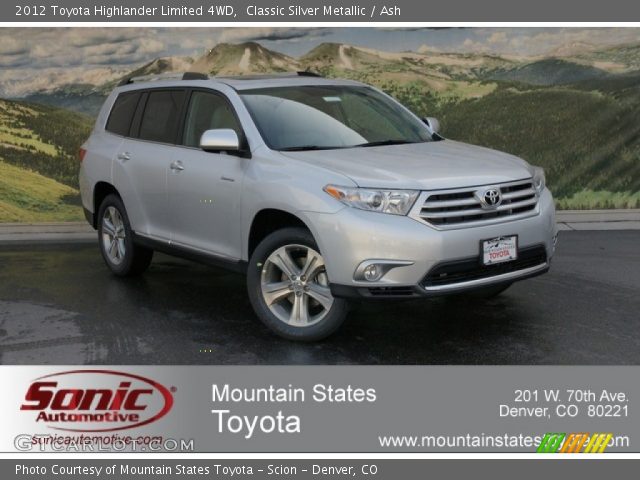 2012 Toyota Highlander Limited 4WD in Classic Silver Metallic