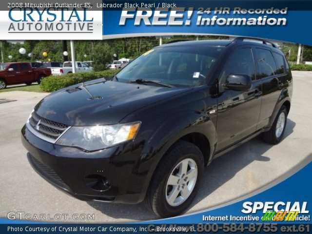 2008 Mitsubishi Outlander ES in Labrador Black Pearl