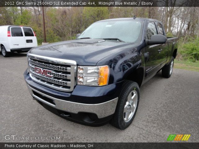 2012 GMC Sierra 2500HD SLE Extended Cab 4x4 in Midnight Blue Metallic