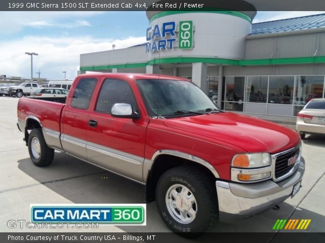 1999 GMC Sierra 1500 SLT Extended Cab 4x4 in Fire Red