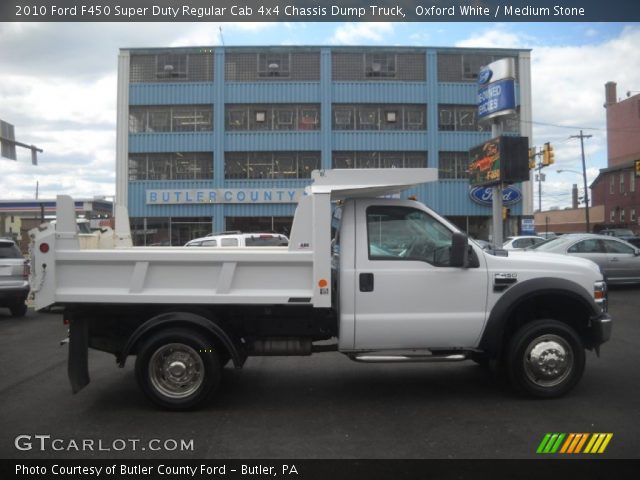 2010 Ford F450 Super Duty Regular Cab 4x4 Chassis Dump Truck in Oxford White