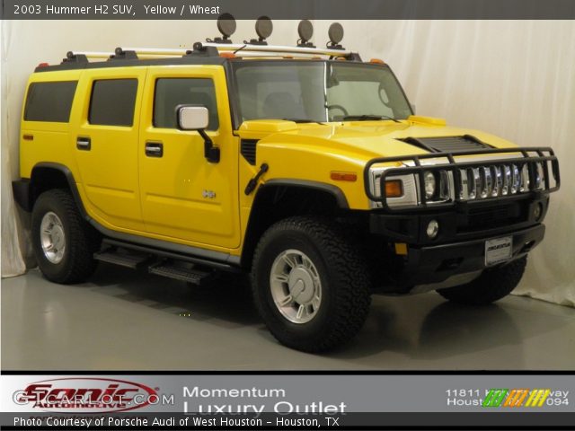 2003 Hummer H2 SUV in Yellow