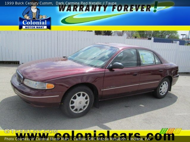 1999 Buick Century Custom in Dark Carmine Red Metallic
