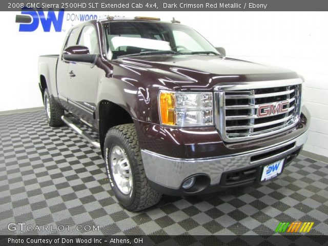 2008 GMC Sierra 2500HD SLT Extended Cab 4x4 in Dark Crimson Red Metallic