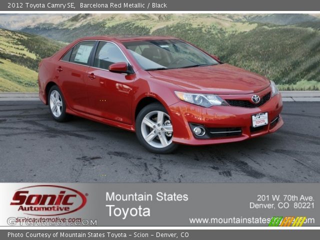 2012 Toyota Camry SE in Barcelona Red Metallic