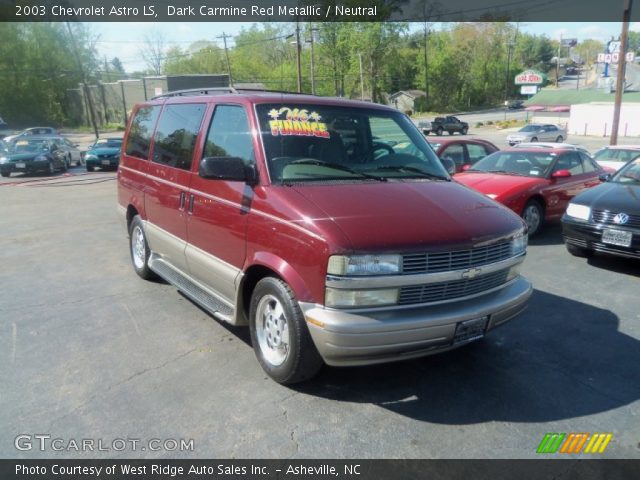 2003 Chevrolet Astro LS in Dark Carmine Red Metallic
