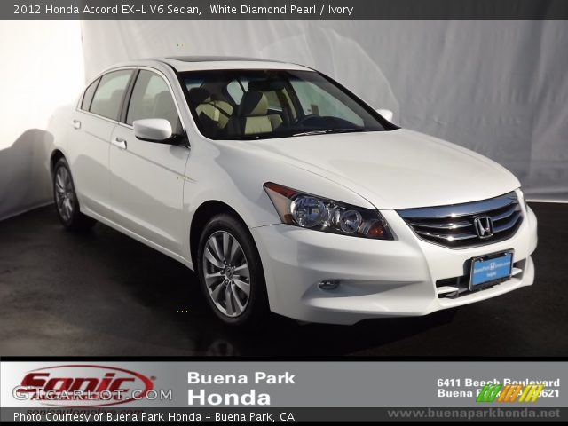 2012 Honda Accord EX-L V6 Sedan in White Diamond Pearl