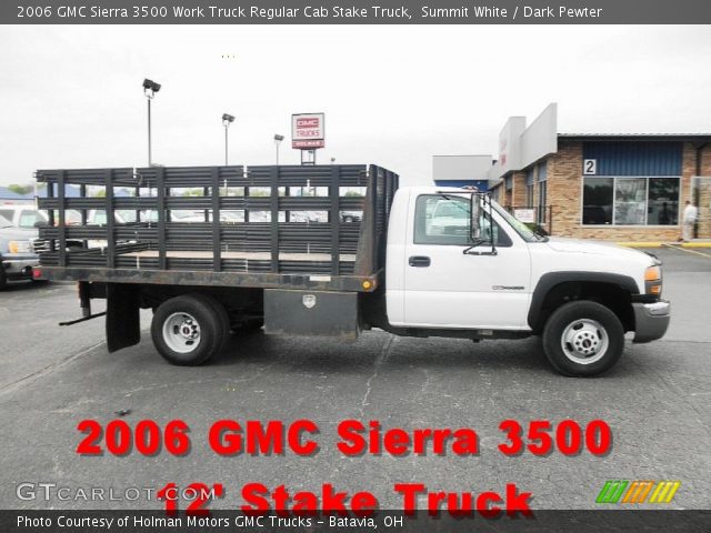 2006 GMC Sierra 3500 Work Truck Regular Cab Stake Truck in Summit White