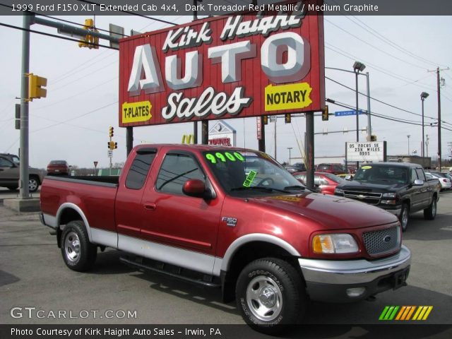 1999 Ford F150 XLT Extended Cab 4x4 in Dark Toreador Red Metallic