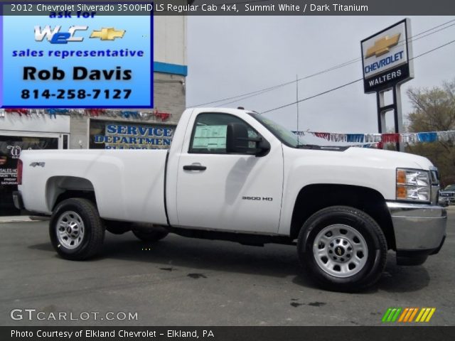 2012 Chevrolet Silverado 3500HD LS Regular Cab 4x4 in Summit White