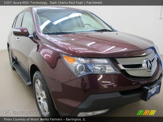 2007 Acura MDX Technology in Dark Cherry Red Pearl