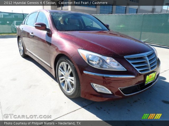 2012 Hyundai Genesis 4.6 Sedan in Cabernet Red Pearl