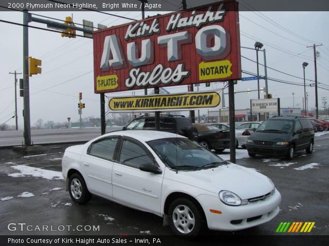 2000 Plymouth Neon Highline in Bright White