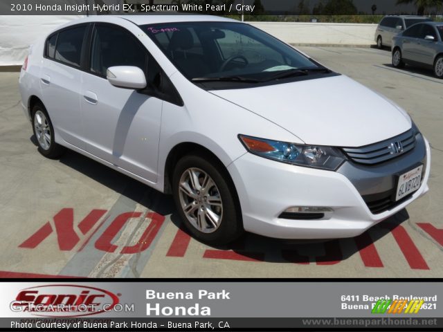 2010 Honda Insight Hybrid EX in Spectrum White Pearl