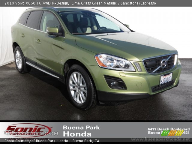 2010 Volvo XC60 T6 AWD R-Design in Lime Grass Green Metallic