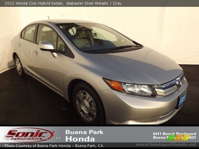 2012 Honda Civic Hybrid Sedan in Alabaster Silver Metallic