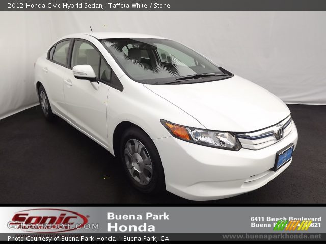 2012 Honda Civic Hybrid Sedan in Taffeta White
