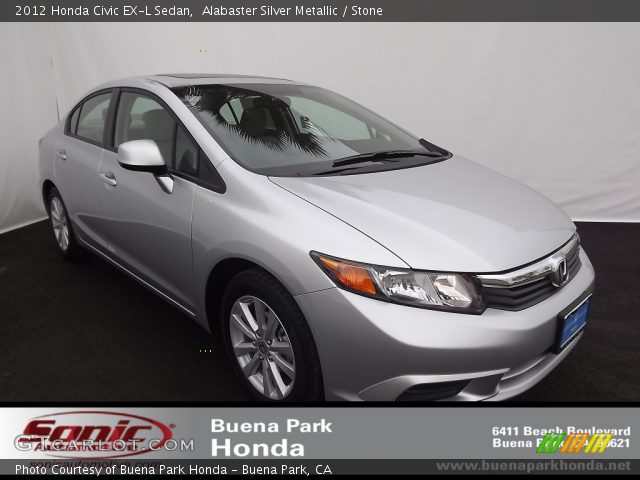 2012 Honda Civic EX-L Sedan in Alabaster Silver Metallic