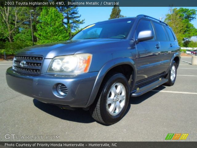2003 Toyota Highlander V6 4WD in Bluestone Metallic