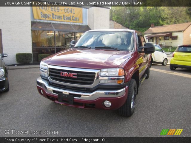 2004 GMC Sierra 2500HD SLE Crew Cab 4x4 in Sport Red Metallic