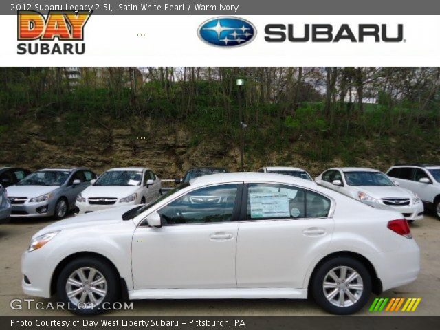 2012 Subaru Legacy 2.5i in Satin White Pearl