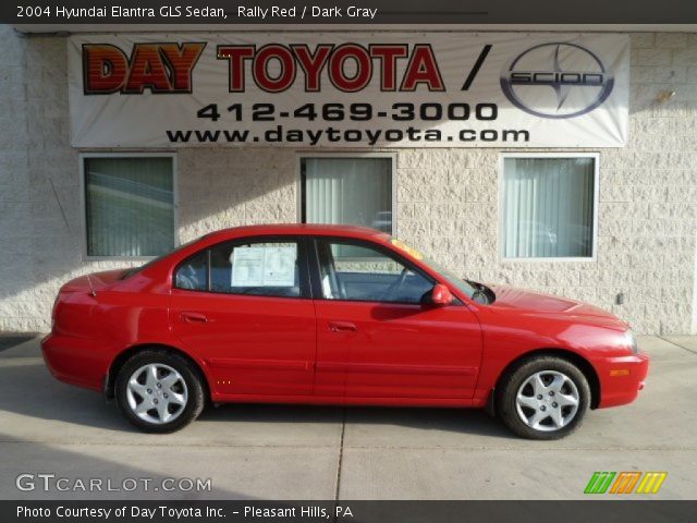 2004 Hyundai Elantra GLS Sedan in Rally Red