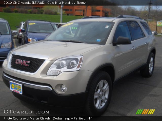 2010 GMC Acadia SLE AWD in Gold Mist Metallic