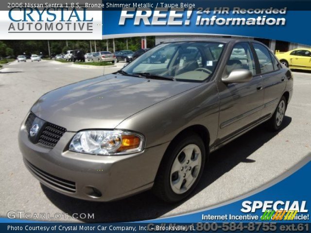 2006 Nissan Sentra 1.8 S in Bronze Shimmer Metallic