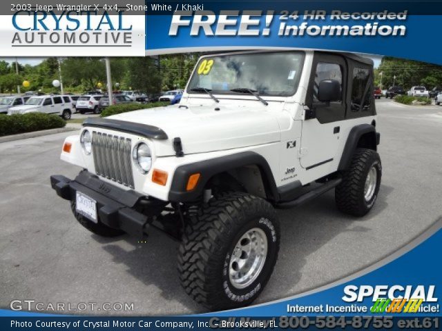 2003 Jeep Wrangler X 4x4 in Stone White