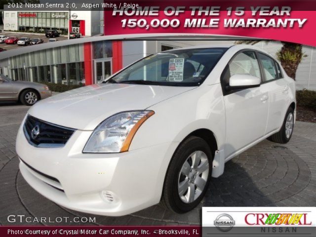 2012 Nissan Sentra 2.0 in Aspen White