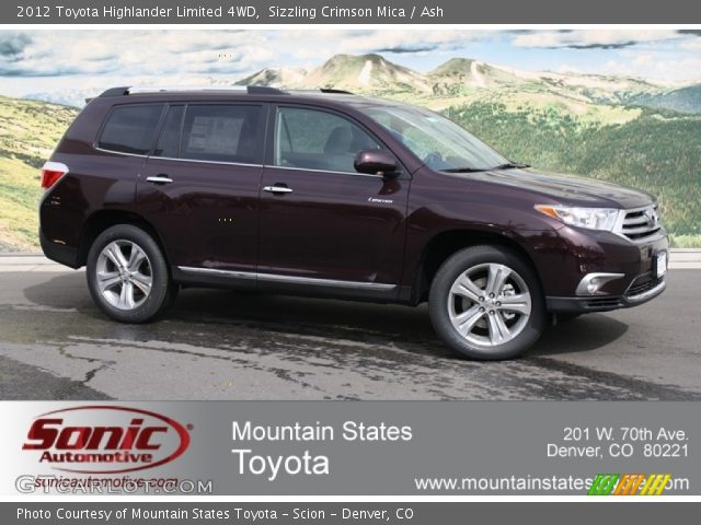 2012 Toyota Highlander Limited 4WD in Sizzling Crimson Mica