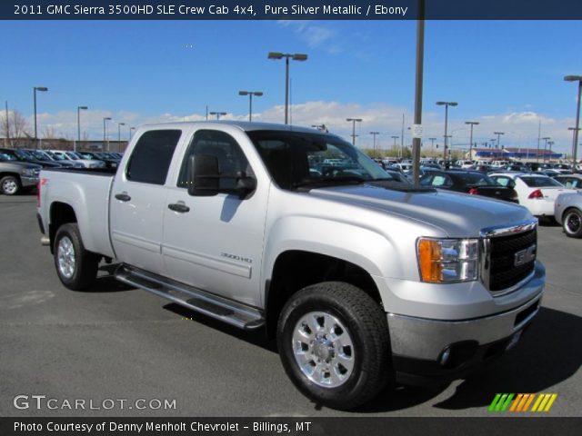 2011 GMC Sierra 3500HD SLE Crew Cab 4x4 in Pure Silver Metallic