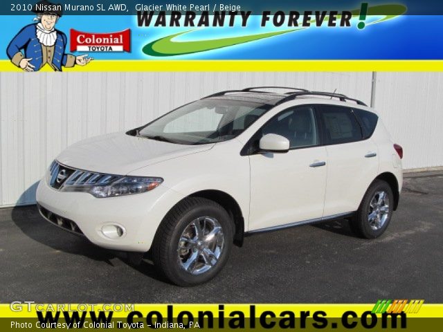2010 Nissan Murano SL AWD in Glacier White Pearl