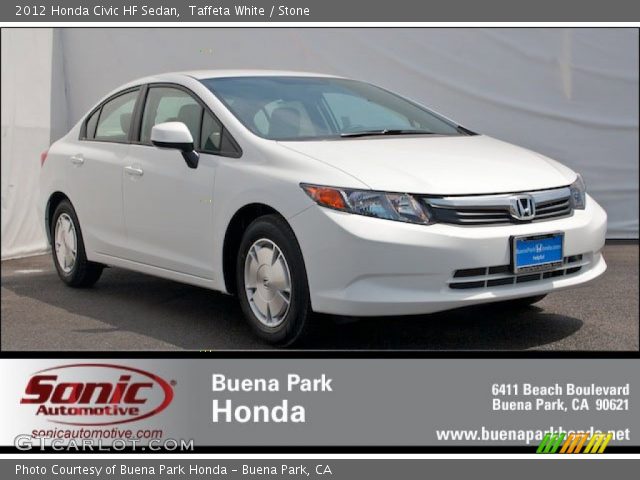 2012 Honda Civic HF Sedan in Taffeta White