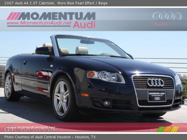 2007 Audi A4 2.0T Cabriolet in Moro Blue Pearl Effect