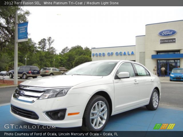 2012 Ford Fusion SEL in White Platinum Tri-Coat