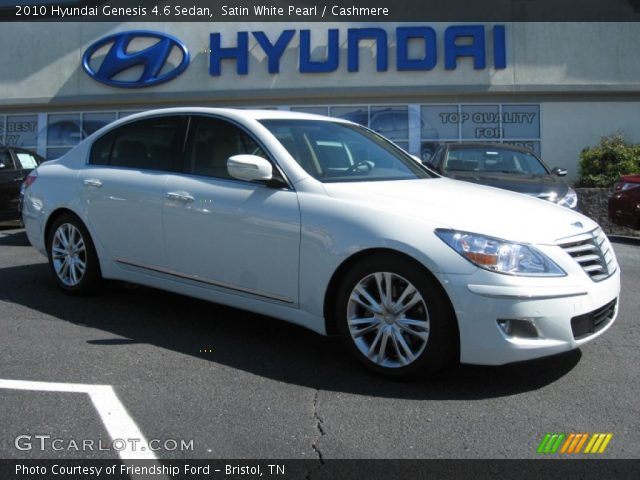2010 Hyundai Genesis 4.6 Sedan in Satin White Pearl