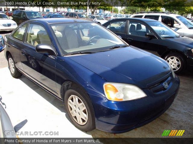 2003 Honda Civic LX Coupe in Eternal Blue Pearl
