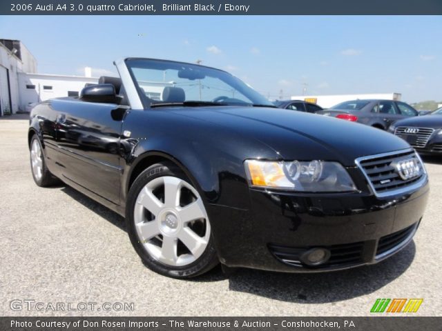 2006 Audi A4 3.0 quattro Cabriolet in Brilliant Black