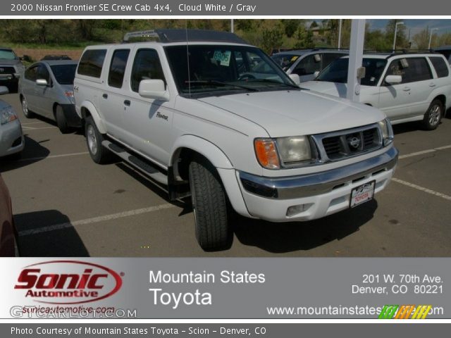 2000 Nissan Frontier SE Crew Cab 4x4 in Cloud White
