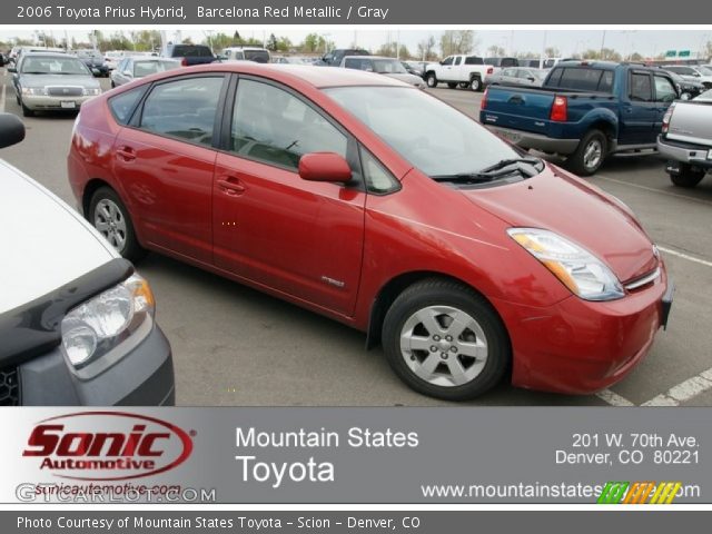 2006 Toyota Prius Hybrid in Barcelona Red Metallic