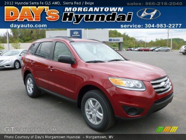 2012 Hyundai Santa Fe GLS AWD in Sierra Red