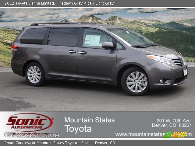 2012 Toyota Sienna Limited in Predawn Gray Mica
