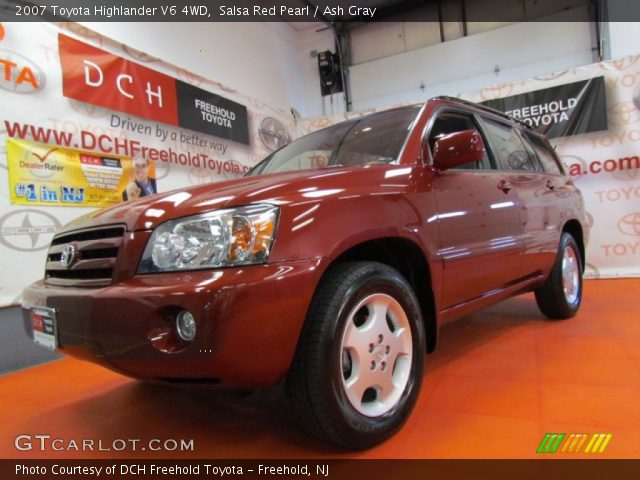2007 Toyota Highlander V6 4WD in Salsa Red Pearl