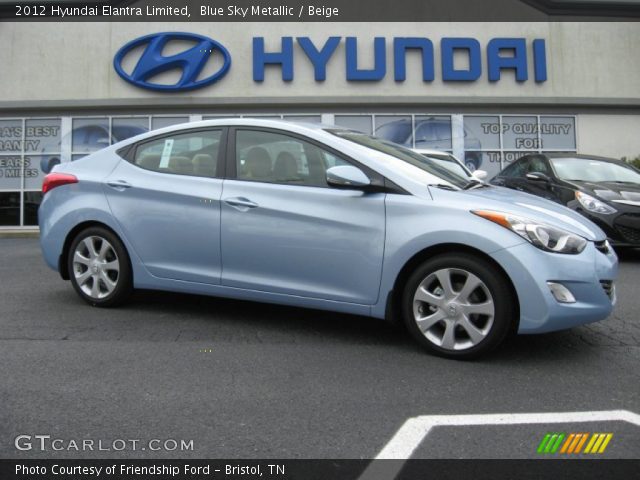 2012 Hyundai Elantra Limited in Blue Sky Metallic