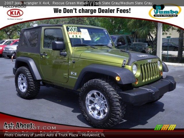 2007 Jeep Wrangler X 4x4 in Rescue Green Metallic